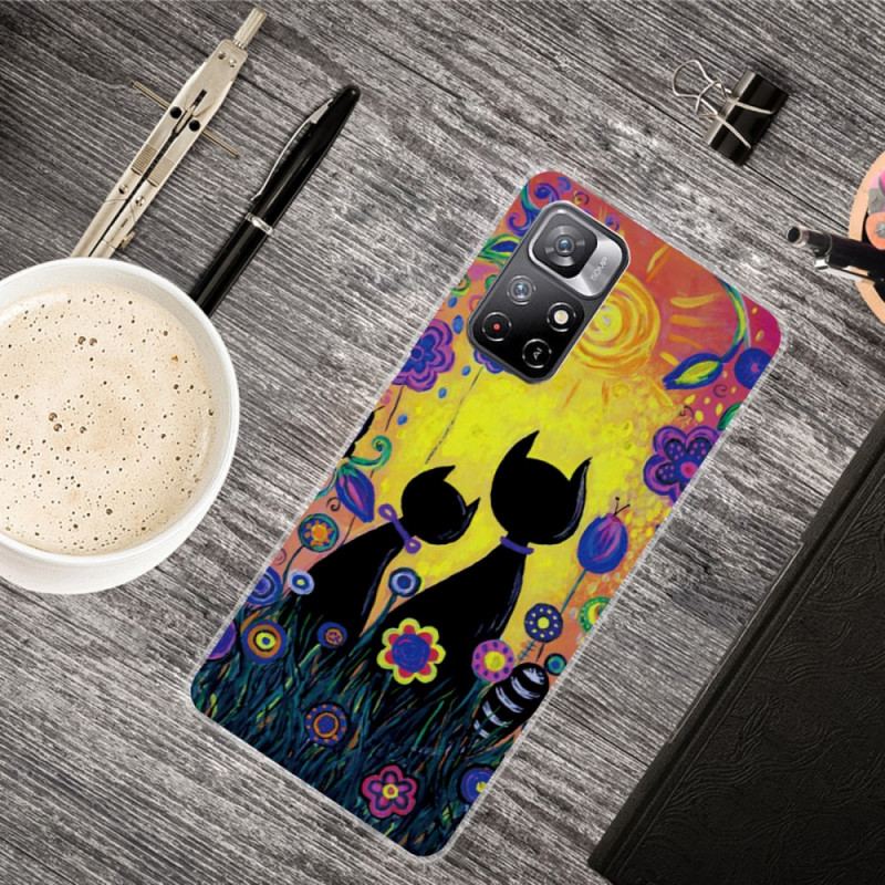 Cover Poco M4 Pro 5G Tegneserie Kat