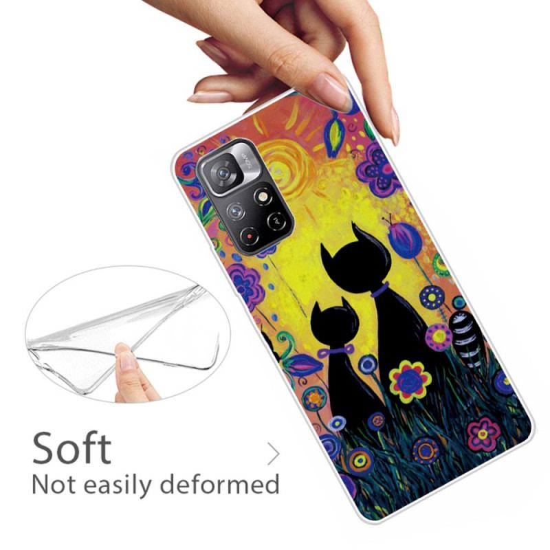 Cover Poco M4 Pro 5G Tegneserie Kat