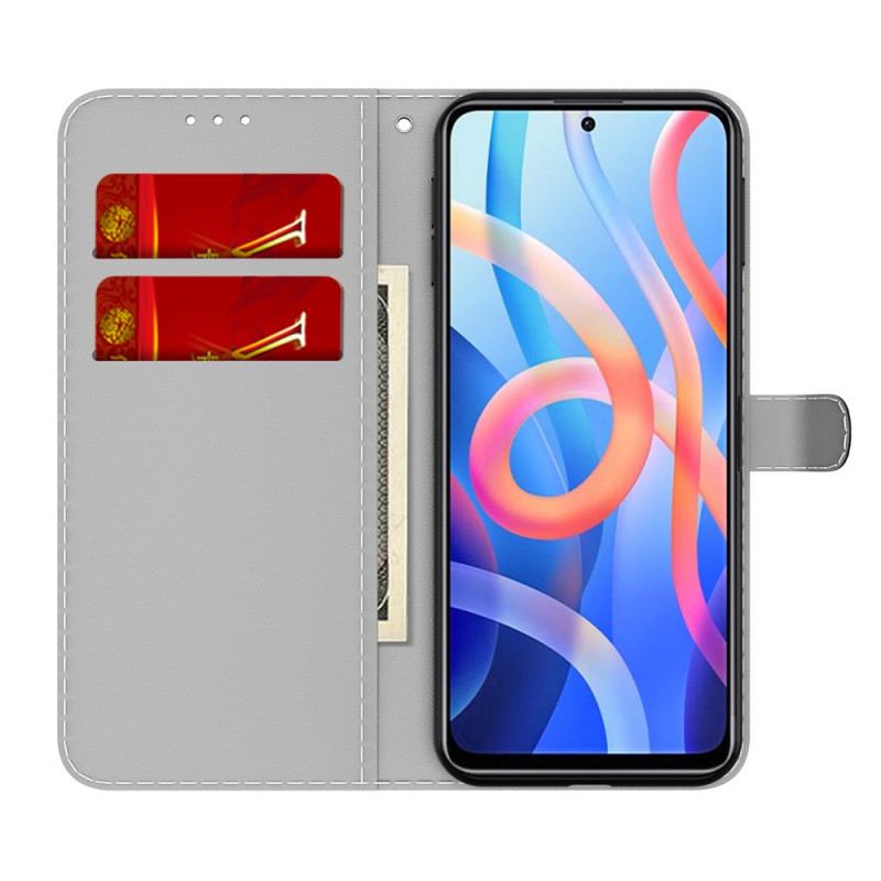 Flip Cover Poco M4 Pro 5G Abstrakt Mønster