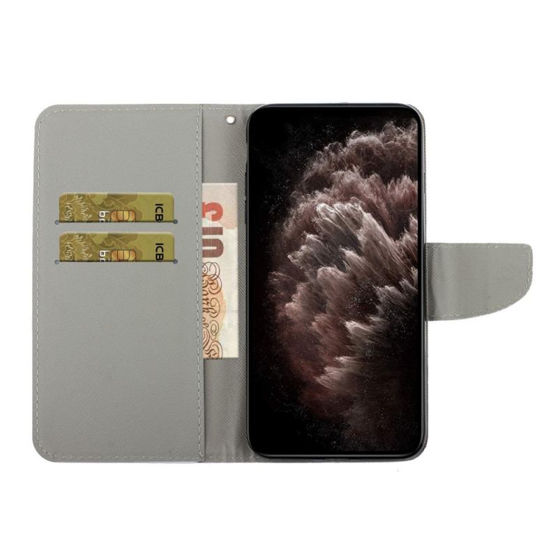 Flip Cover Poco M4 Pro 5G Buket Af Blomster Og Sommerfugle