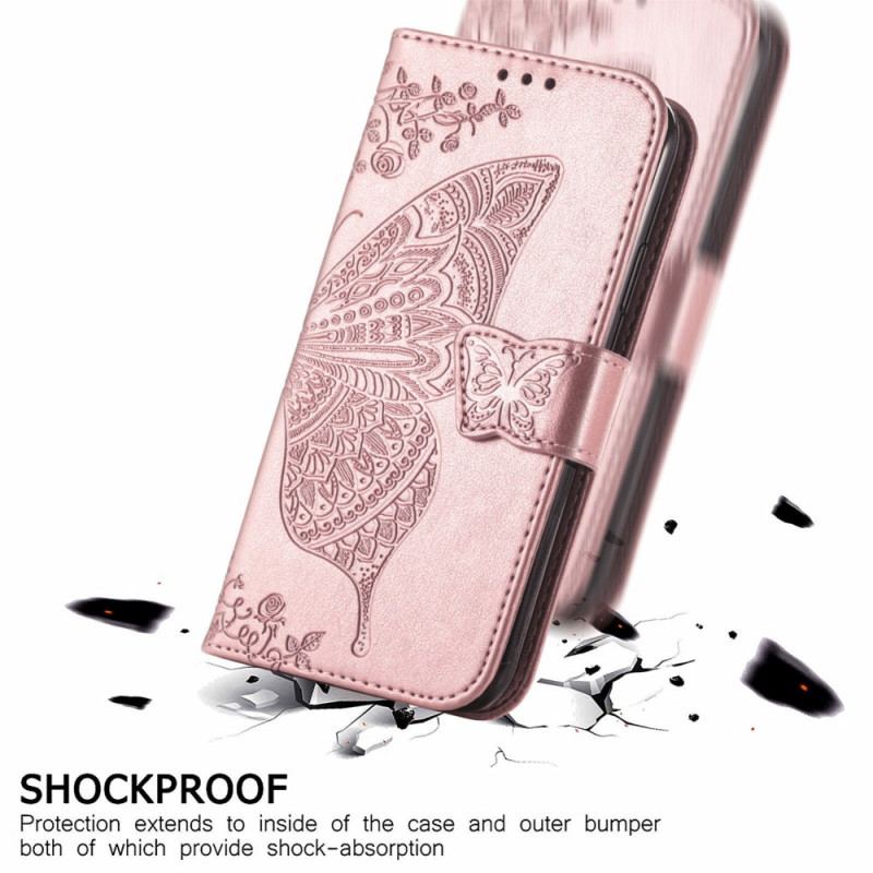 Flip Cover Poco M4 Pro 5G Halve Sommerfugle