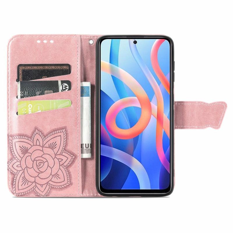 Flip Cover Poco M4 Pro 5G Halve Sommerfugle