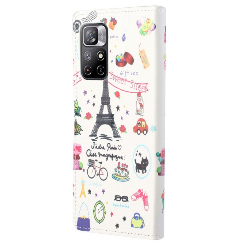 Flip Cover Poco M4 Pro 5G Jeg Elsker Paris