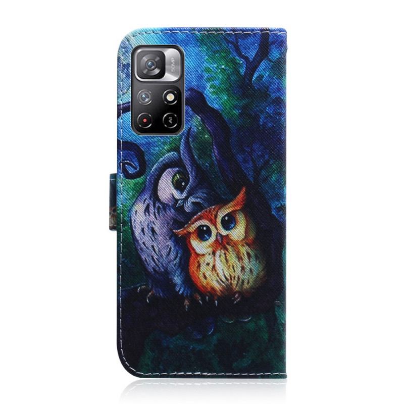 Flip Cover Poco M4 Pro 5G Maleri Af Ugler