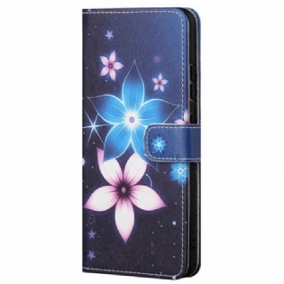 Flip Cover Poco M4 Pro 5G Med Snor Lunar Strap Blomster