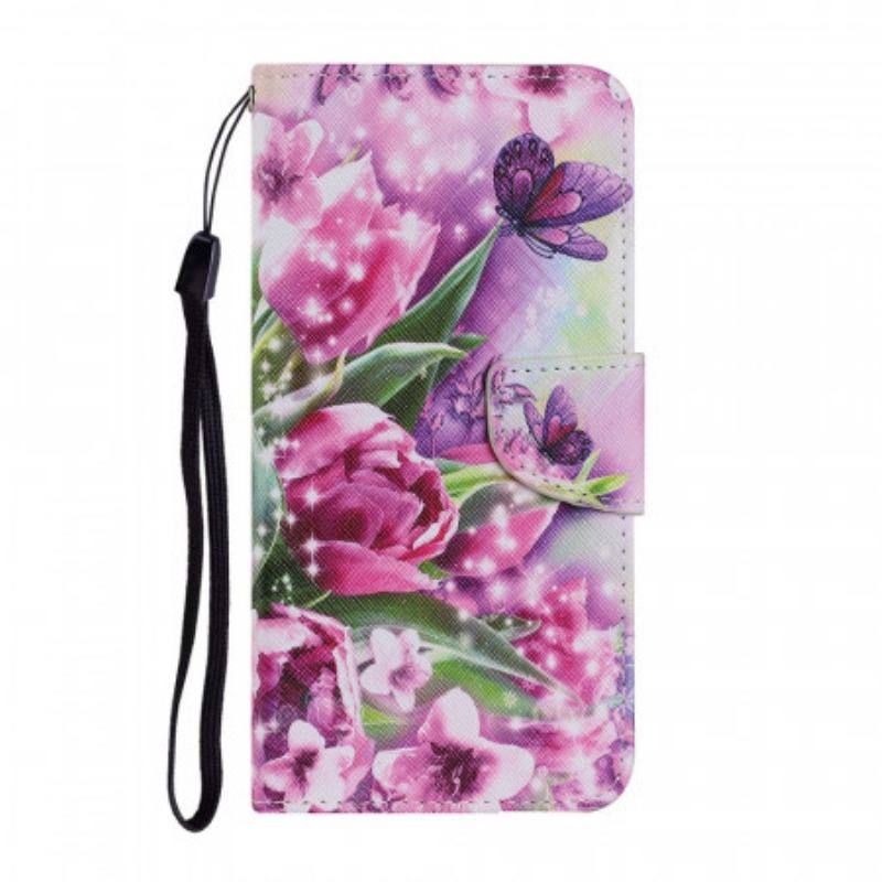 Flip Cover Poco M4 Pro 5G Sommerfugl Og Lotus