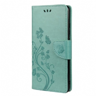 Flip Cover Poco M4 Pro 5G Sommerfugle Og Blomster