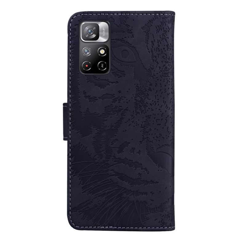 Flip Cover Poco M4 Pro 5G Tiger Ansigtsprint