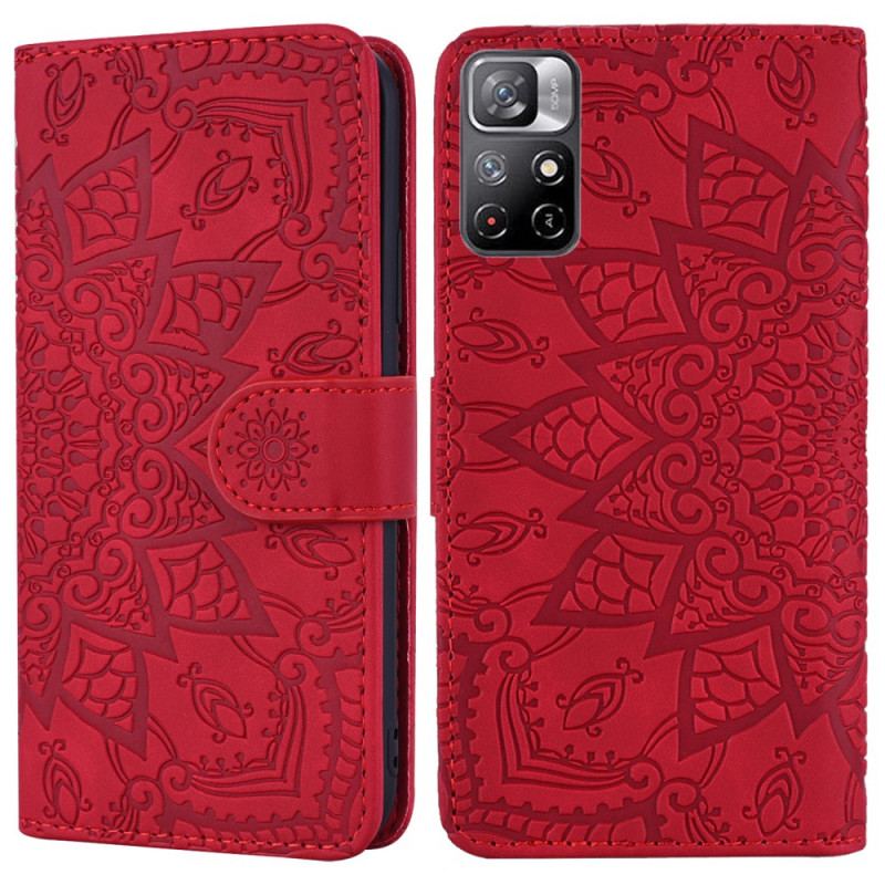 Læder Cover Poco M4 Pro 5G Barok-mandala