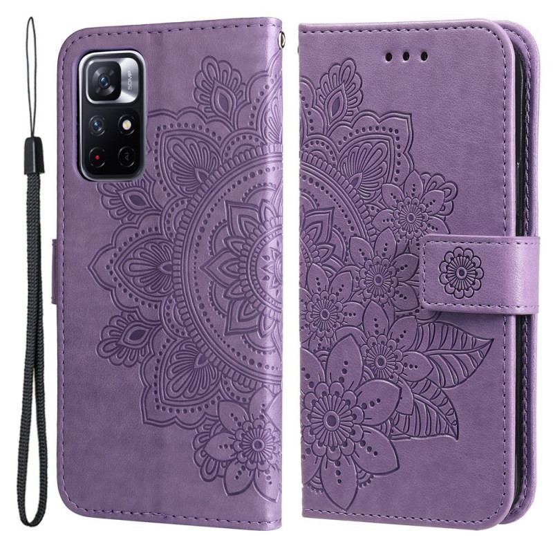 Læder Cover Poco M4 Pro 5G Blomster Mandala