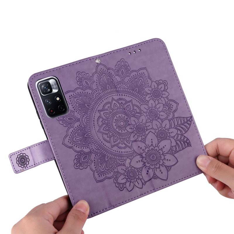 Læder Cover Poco M4 Pro 5G Blomster Mandala