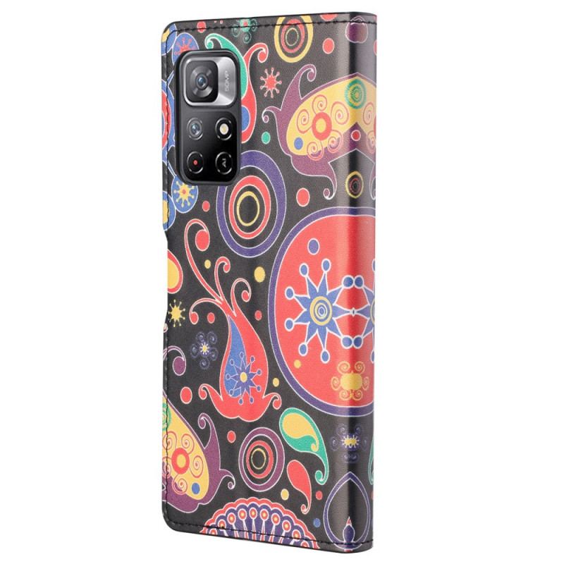 Læder Cover Poco M4 Pro 5G Galaxy Design