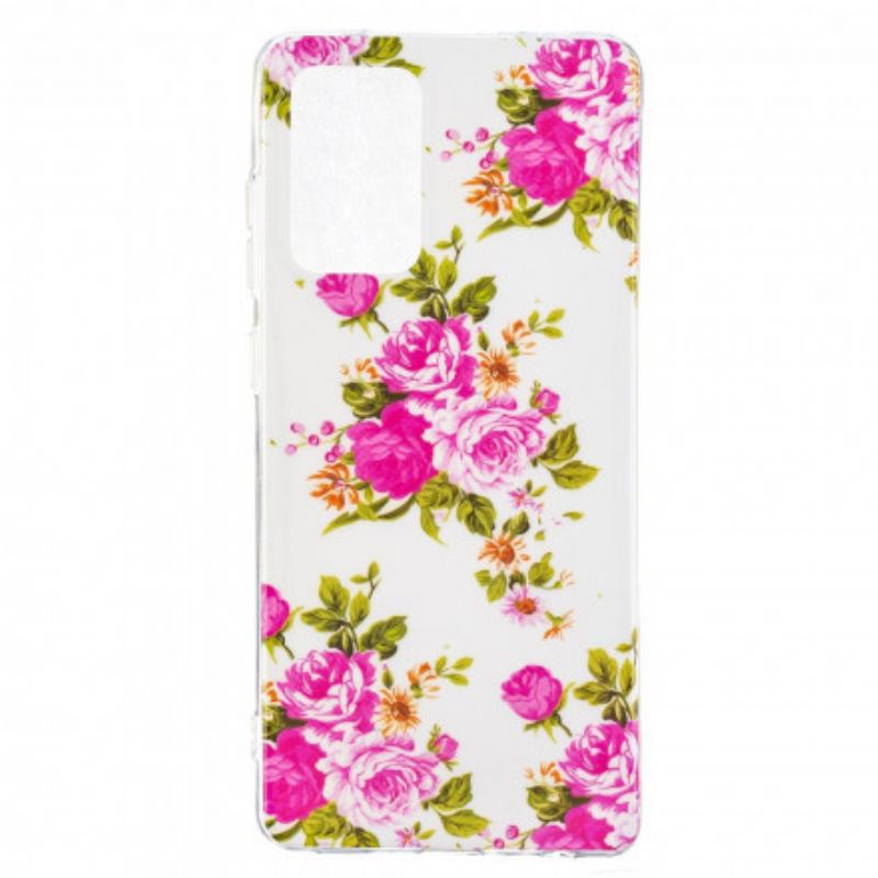 Cover Samsung Galaxy A52 4G / A52 5G / A52s 5G Fluorescerende Blomsterserie