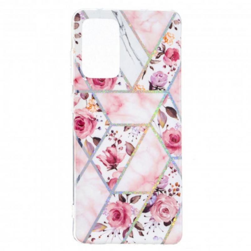 Cover Samsung Galaxy A52 4G / A52 5G / A52s 5G Marmorerede Blomster