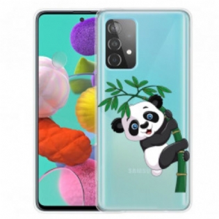 Cover Samsung Galaxy A52 4G / A52 5G / A52s 5G Panda På Bambus