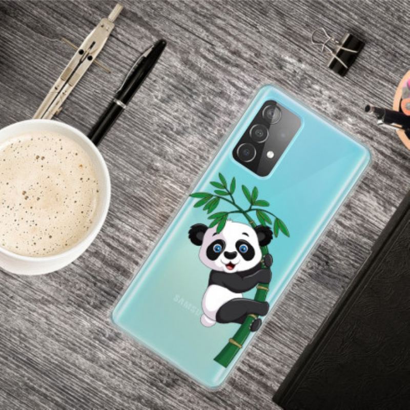 Cover Samsung Galaxy A52 4G / A52 5G / A52s 5G Panda På Bambus