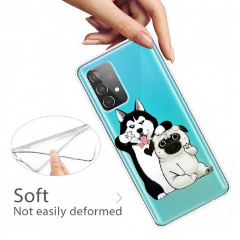 Cover Samsung Galaxy A52 4G / A52 5G / A52s 5G Sjove Hunde