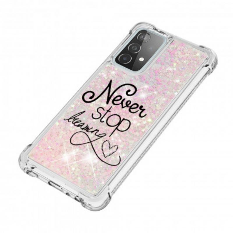 Cover Samsung Galaxy A52 4G / A52 5G / A52s 5G Stop Aldrig Med At Drømme Om Glitter