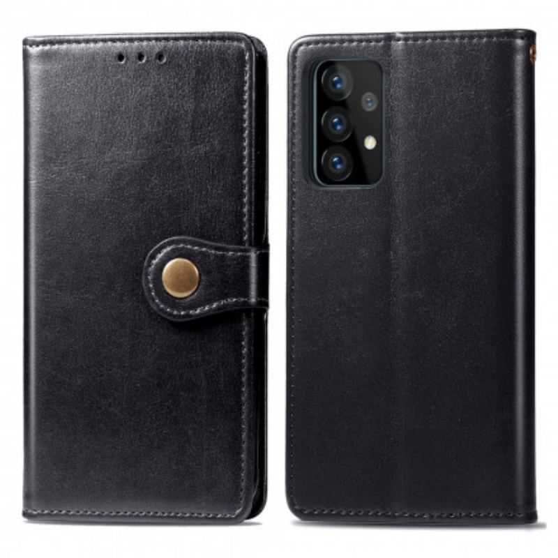 Flip Cover Samsung Galaxy A52 4G / A52 5G / A52s 5G Kunstlæder Og Vintage Lås