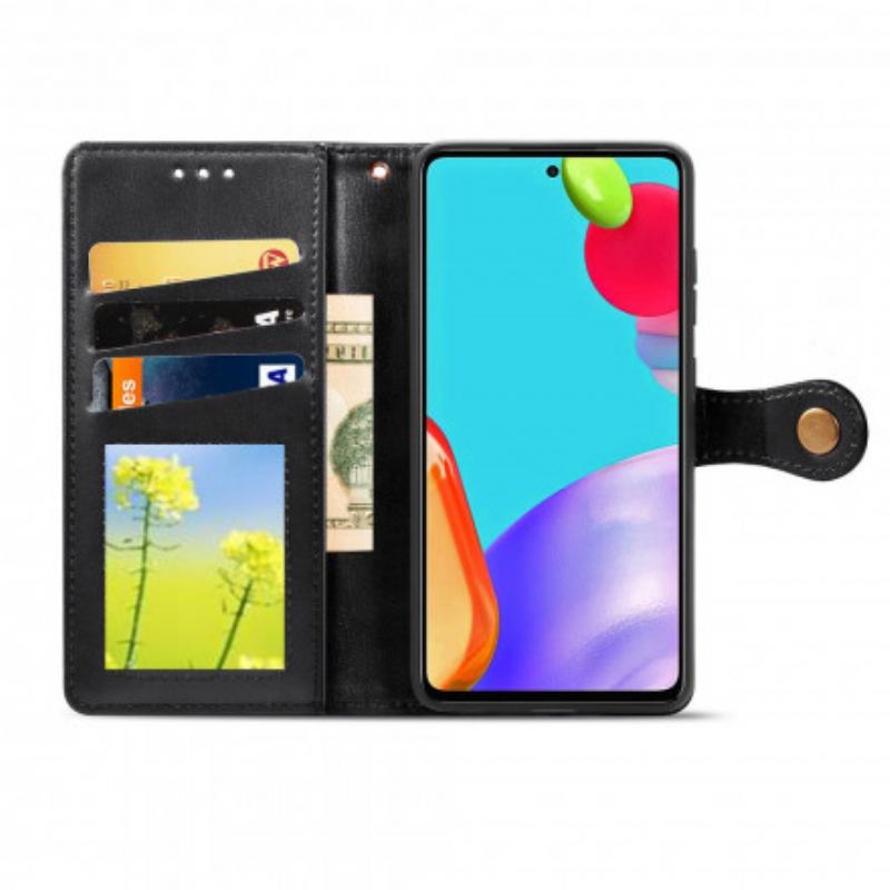 Flip Cover Samsung Galaxy A52 4G / A52 5G / A52s 5G Kunstlæder Og Vintage Lås