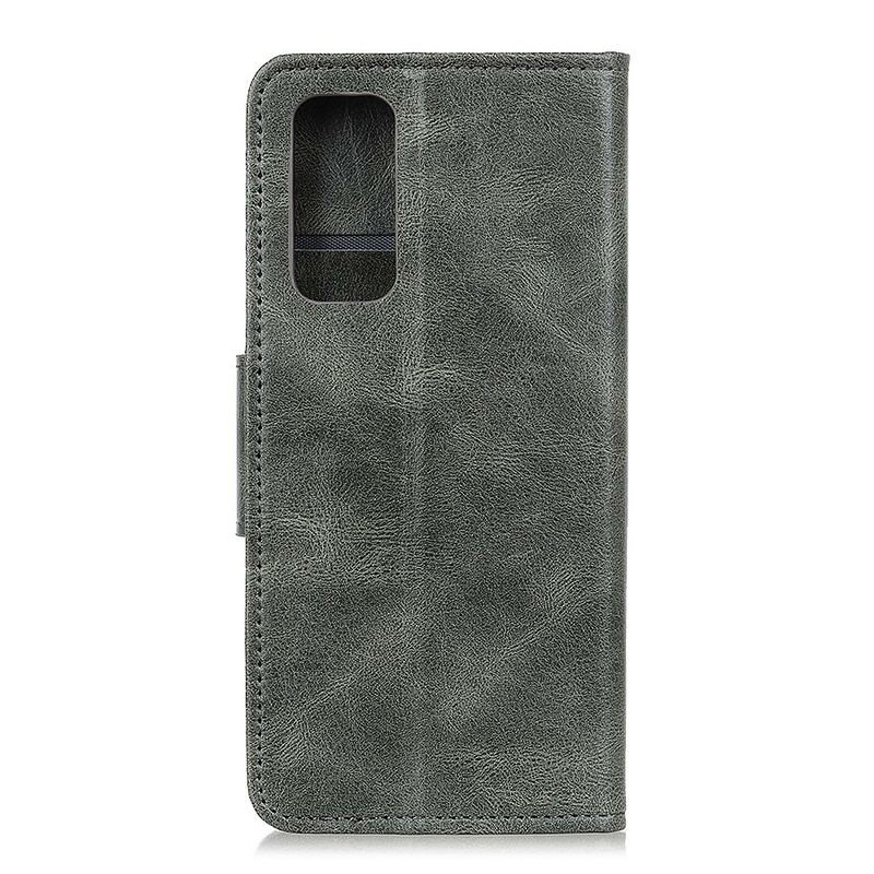 Flip Cover Samsung Galaxy A52 4G / A52 5G / A52s 5G Vendbar Lås I Lædereffekt