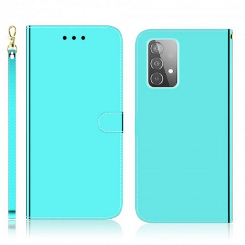 Læder Cover Samsung Galaxy A52 4G / A52 5G / A52s 5G Spejlcover I Imiteret Læder