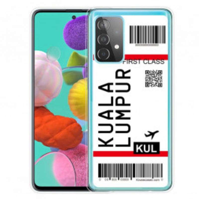 Mobilcover Samsung Galaxy A52 4G / A52 5G / A52s 5G Boardingkort Til Kuala Lumpur