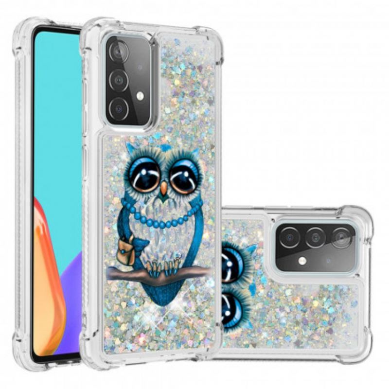 Mobilcover Samsung Galaxy A52 4G / A52 5G / A52s 5G Miss Owl Pailletter