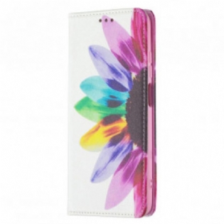 Cover Xiaomi Redmi 10 Flip Cover Akvarel Blomst