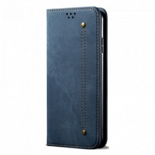 Cover Xiaomi Redmi 10 Flip Cover Denim Stof