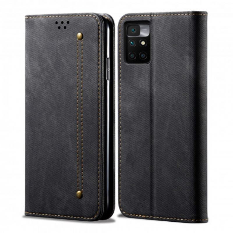 Cover Xiaomi Redmi 10 Flip Cover Denim Stof