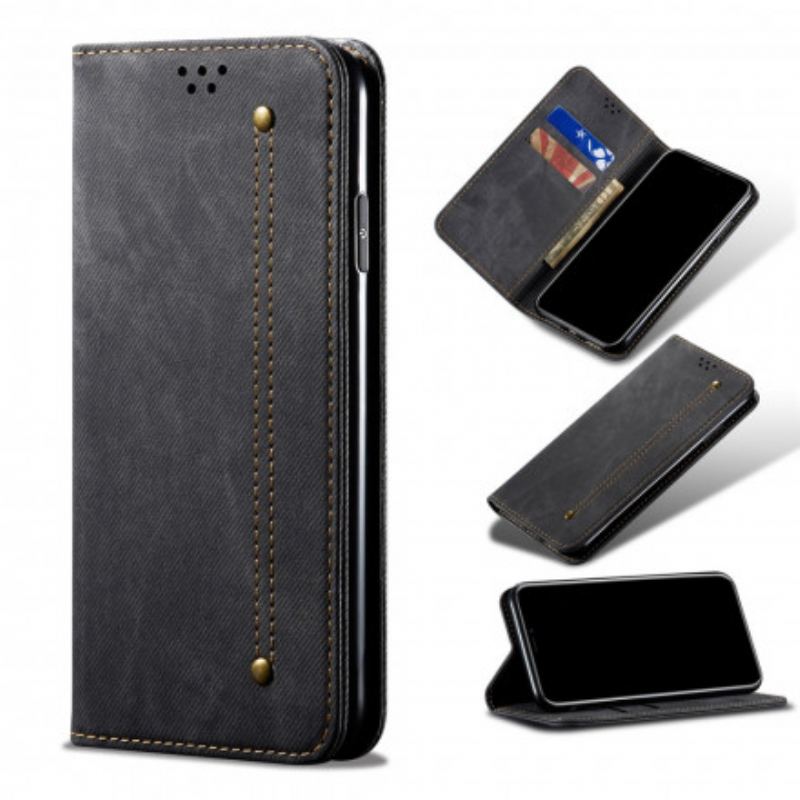 Cover Xiaomi Redmi 10 Flip Cover Denim Stof