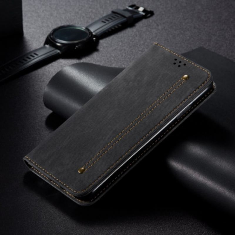 Cover Xiaomi Redmi 10 Flip Cover Denim Stof