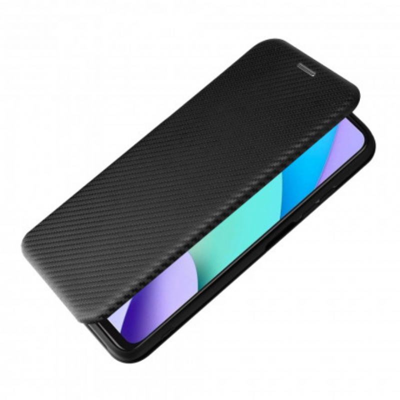 Cover Xiaomi Redmi 10 Flip Cover Farvet Carbon Silikone