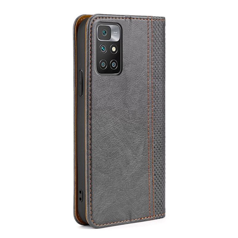 Cover Xiaomi Redmi 10 Flip Cover Vintage Læder Stil