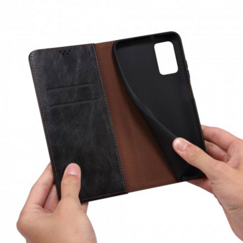 Cover Xiaomi Redmi 10 Flip Cover Voksbehandlet Kunstlæder