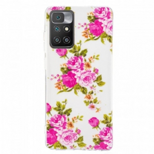 Cover Xiaomi Redmi 10 Fluorescerende Liberty-blomster