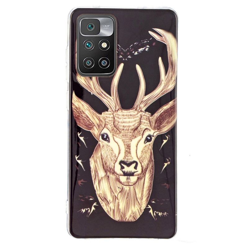 Cover Xiaomi Redmi 10 Fluorescerende Majestic Deer