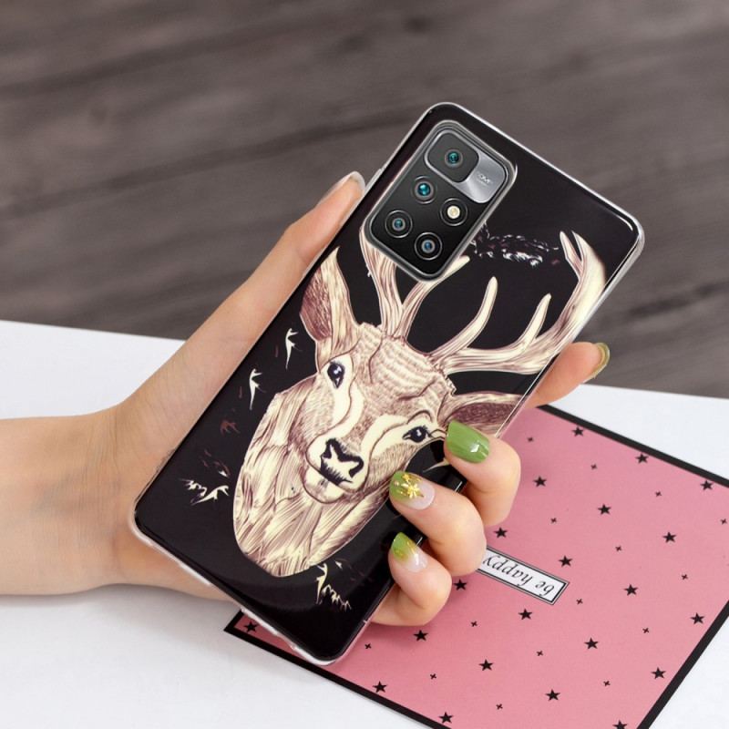 Cover Xiaomi Redmi 10 Fluorescerende Majestic Deer