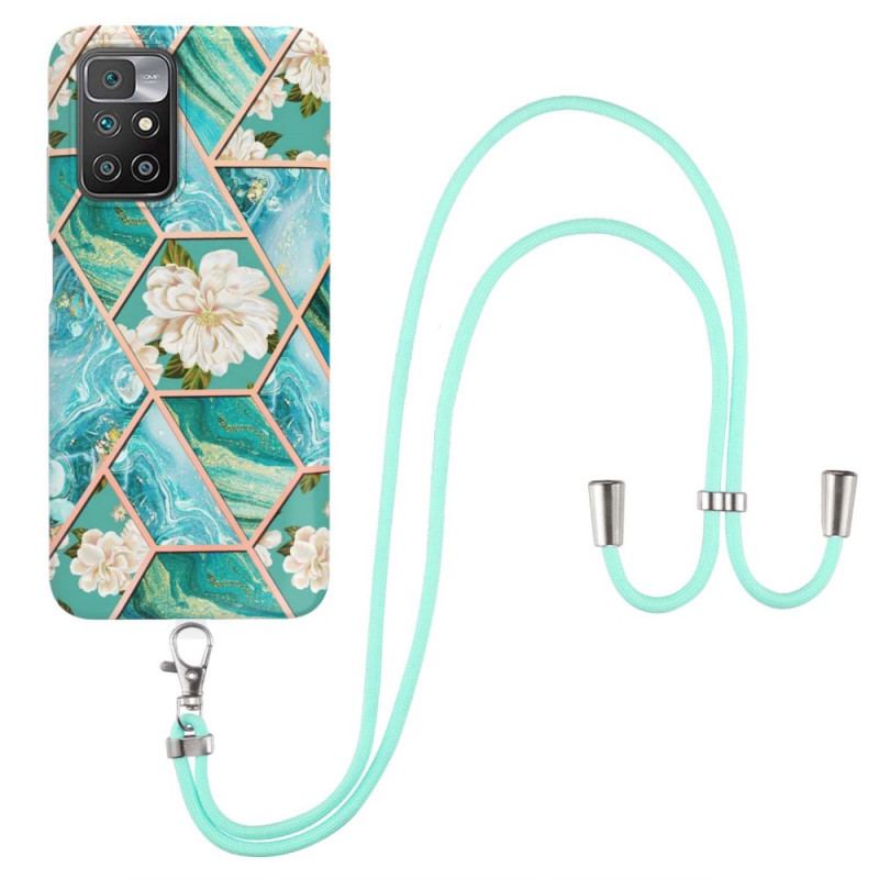 Cover Xiaomi Redmi 10 Med Snor Med Blomstersnor