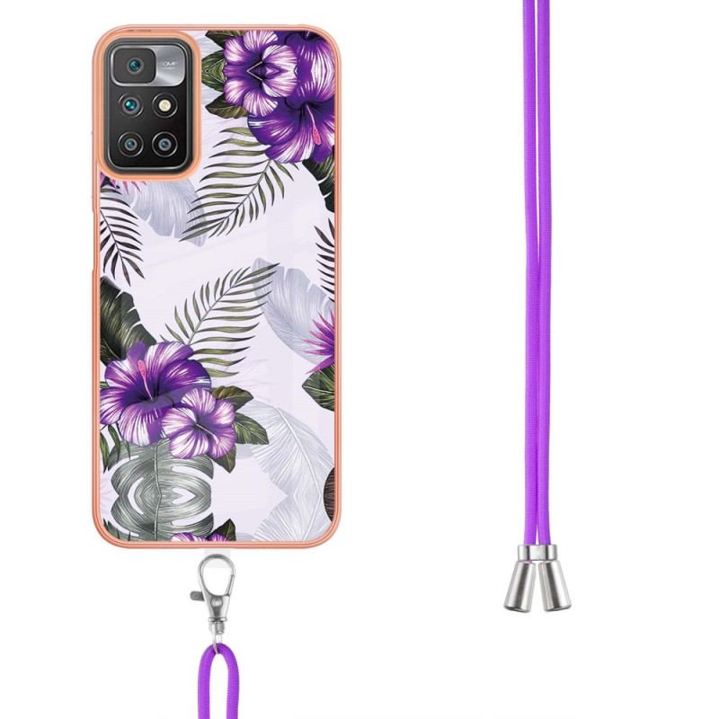 Cover Xiaomi Redmi 10 Med Snor Med Blomstersnor