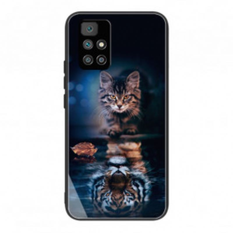 Cover Xiaomi Redmi 10 Mit Tiger Hærdet Glas