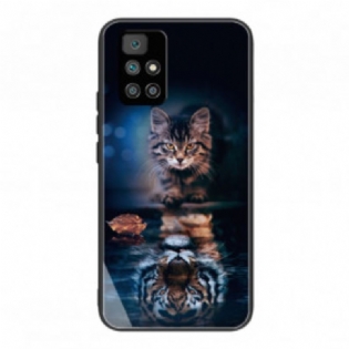 Cover Xiaomi Redmi 10 Mit Tiger Hærdet Glas