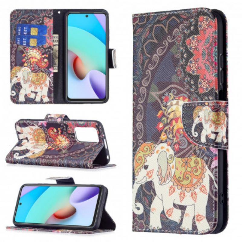 Flip Cover Xiaomi Redmi 10 Indiske Elefanter
