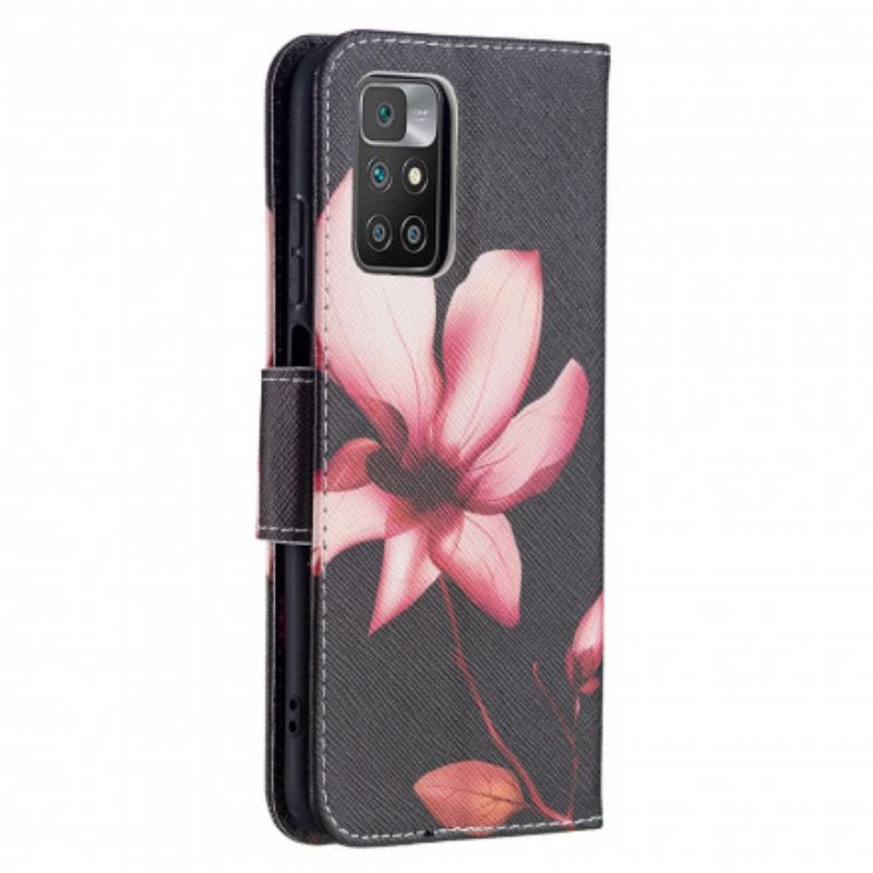 Flip Cover Xiaomi Redmi 10 Lyserød Blomst