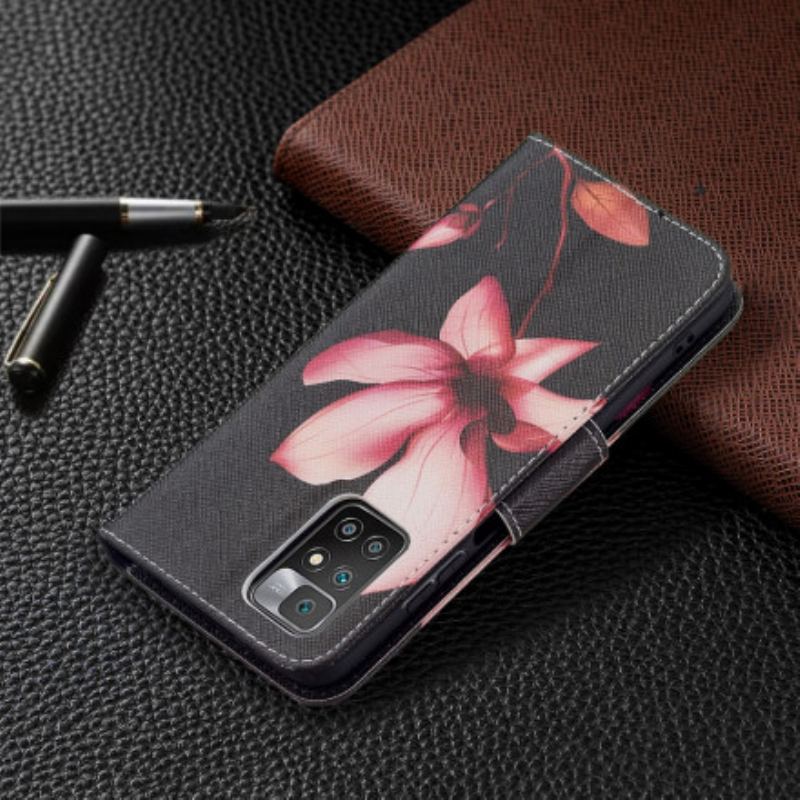 Flip Cover Xiaomi Redmi 10 Lyserød Blomst