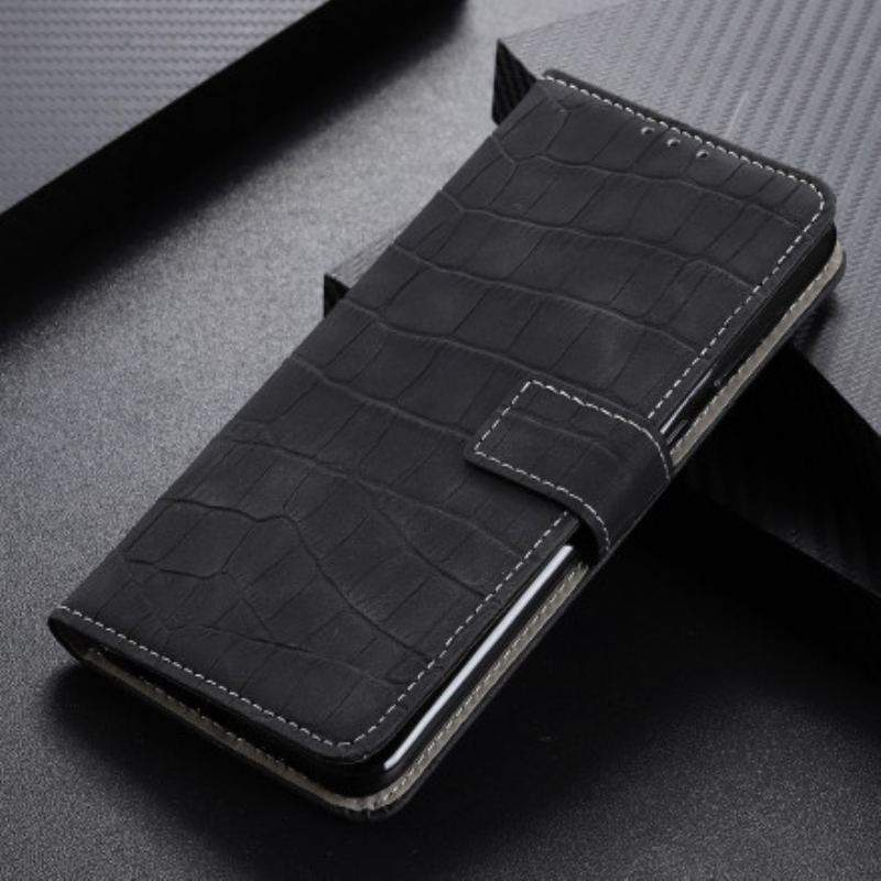 Flip Cover Xiaomi Redmi 10 Vintage Krokodilleskindstil