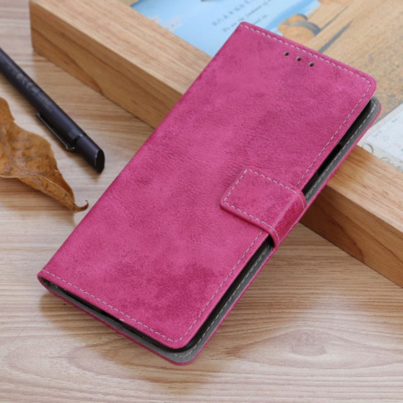 Flip Cover Xiaomi Redmi 10 Vintage Lædereffekt