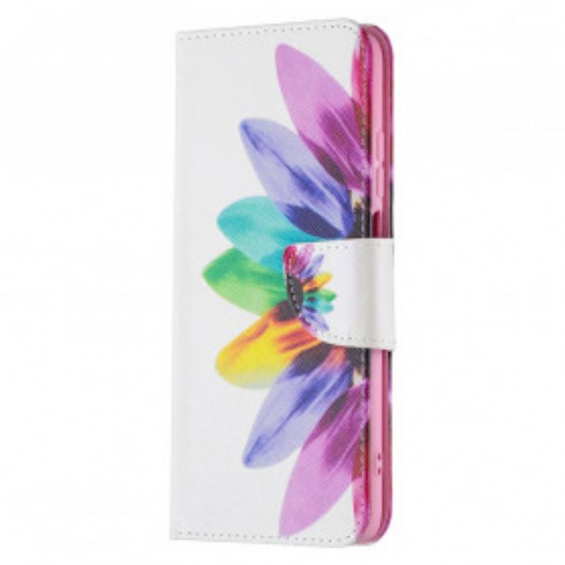 Læder Cover Xiaomi Redmi 10 Akvarel Blomst