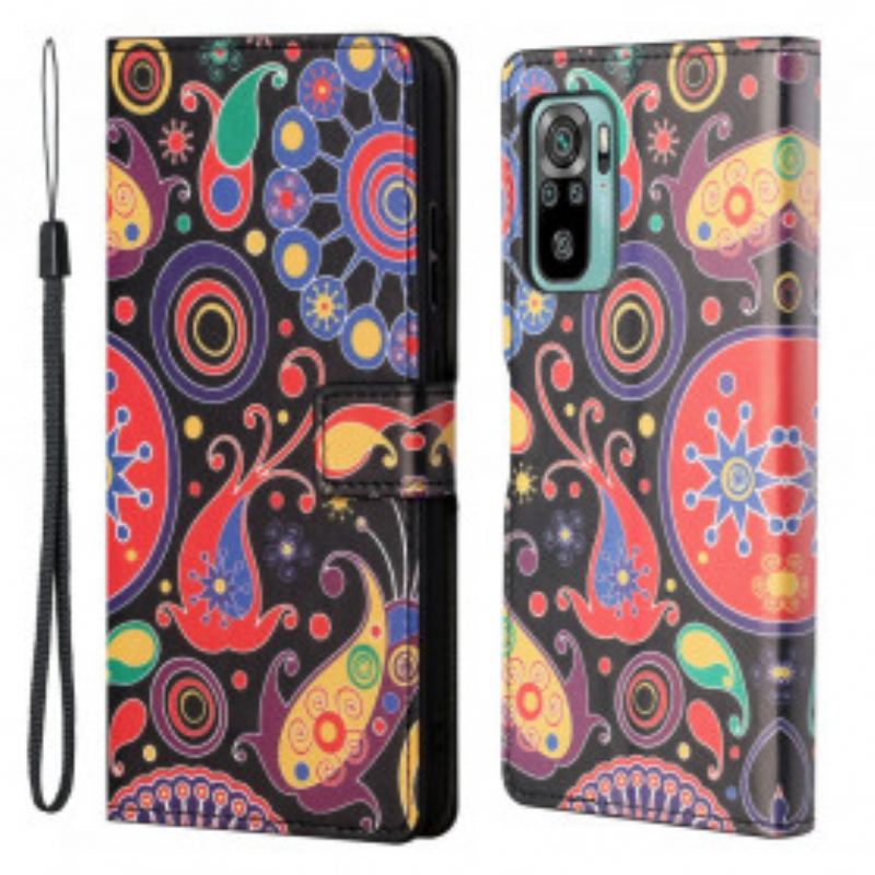 Læder Cover Xiaomi Redmi 10 Galaxy Design